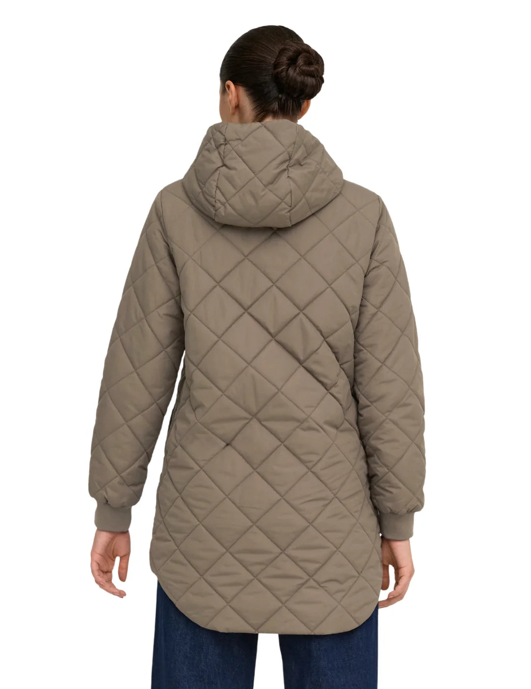 Abrigo Acolchado ONLY Juliet Marrón Walnut | Bicos de Fío