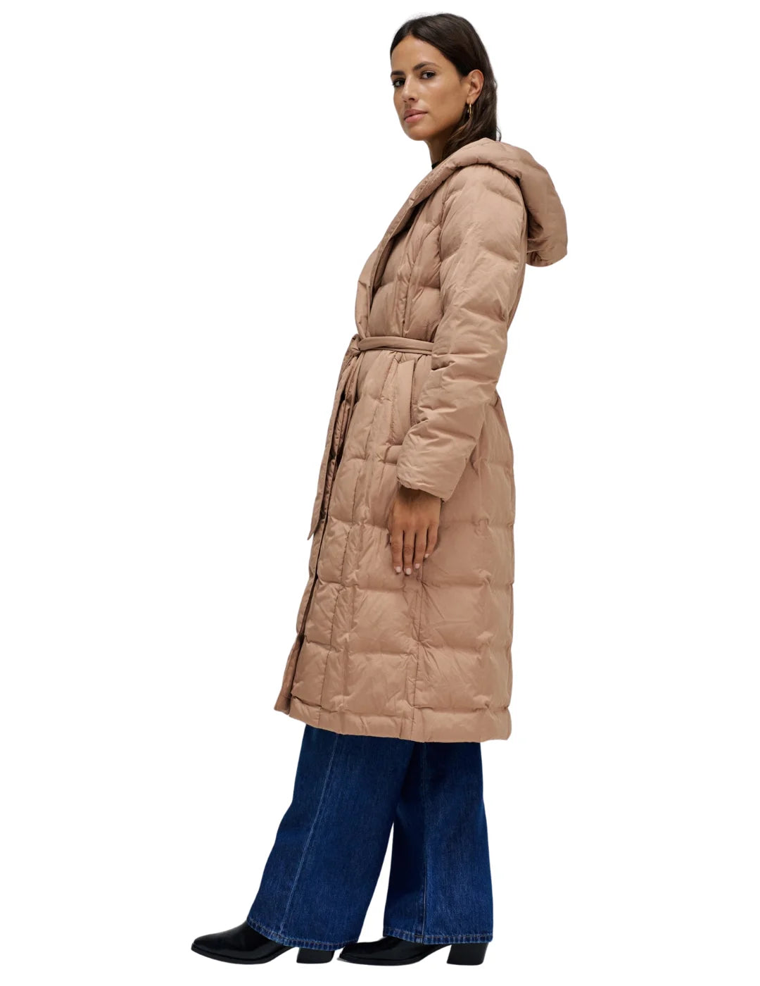 Abrigo Acolchado Largo Salsa Jeans Beige | Bicos de Fío