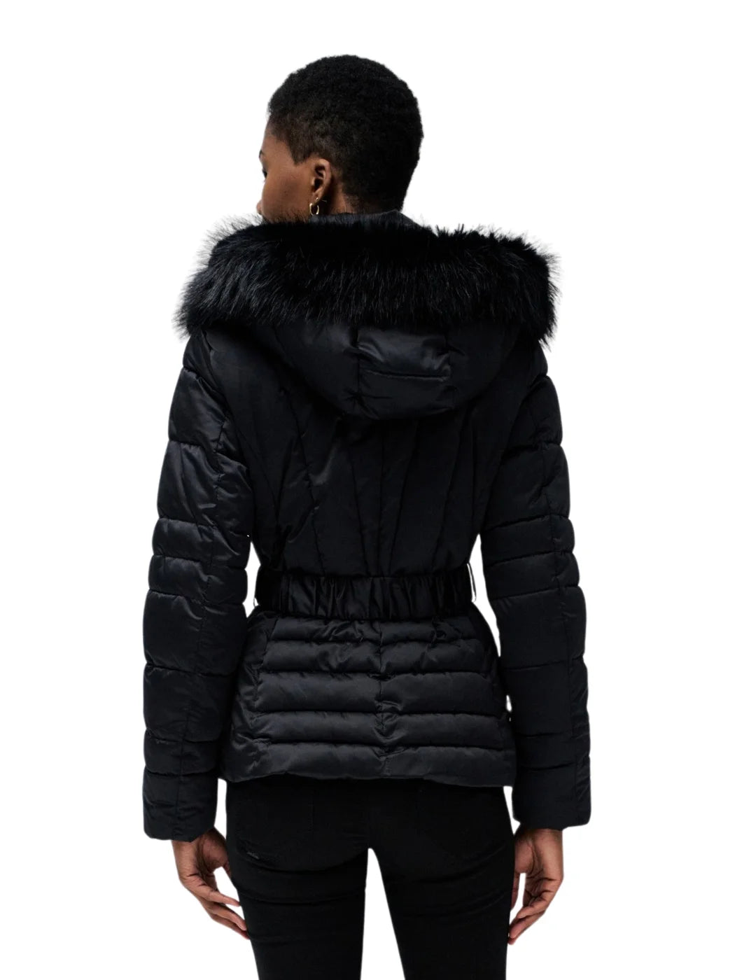 Abrigo Acolchado Salsa Jeans Jackie Negro | Bicos de Fío