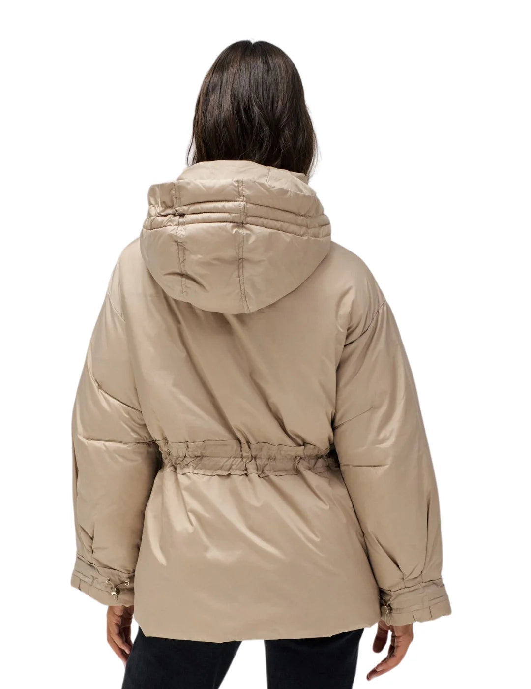 Chaqueta Acolchada Elástico Salsa Jeans Beige | Bicos de Fío