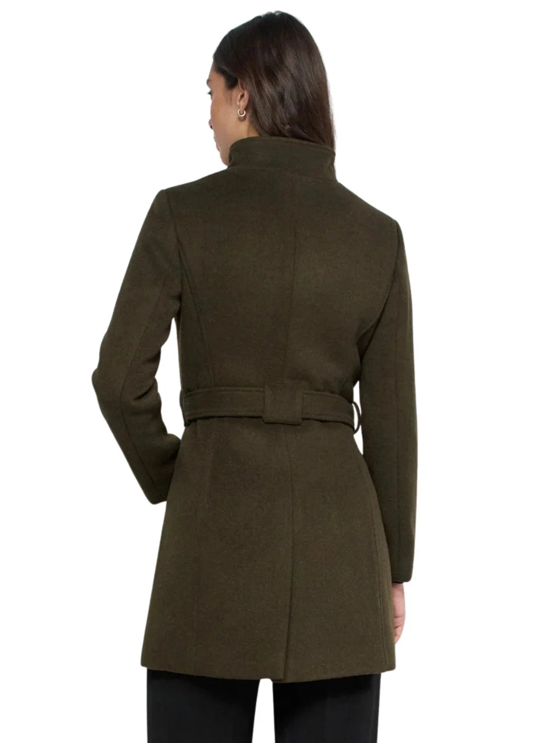 Abrigo Grace Paño Salsa Jeans Verde | Bicos de Fío