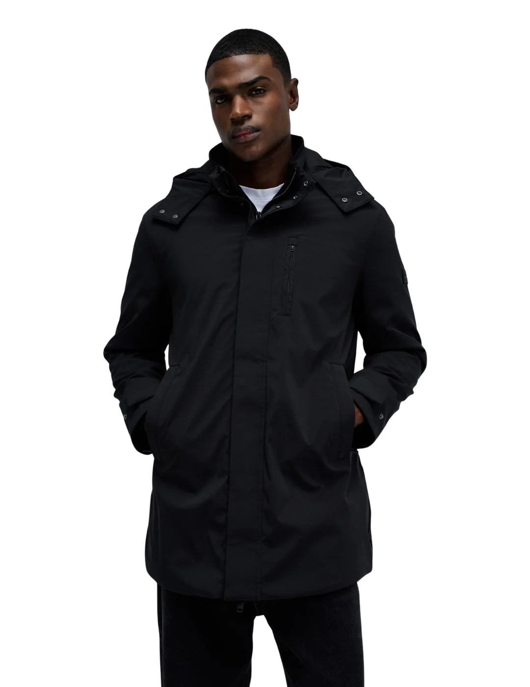 Parka Impermeable Salsa Jeans Negro | Bicos de Fío