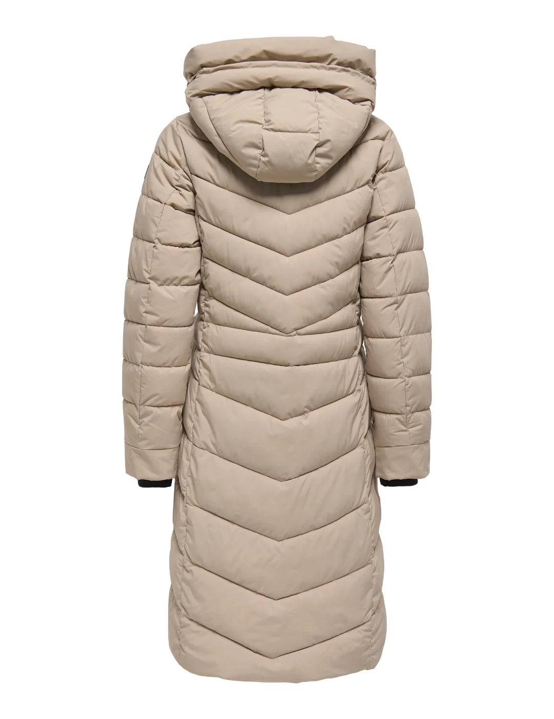 Abrigo Acolchado Largo ONLY Juliet Beige | Bicos de Fío