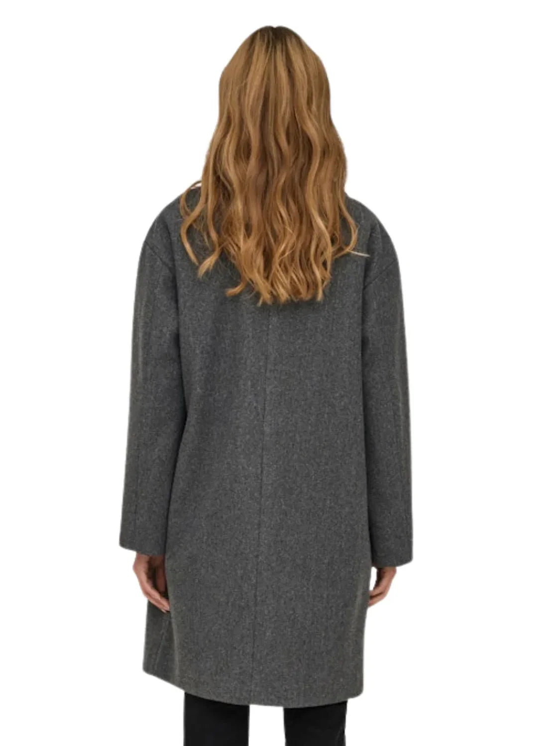 Abrigo Paño Oversize ONLY Blake Gris | Bicos de Fío