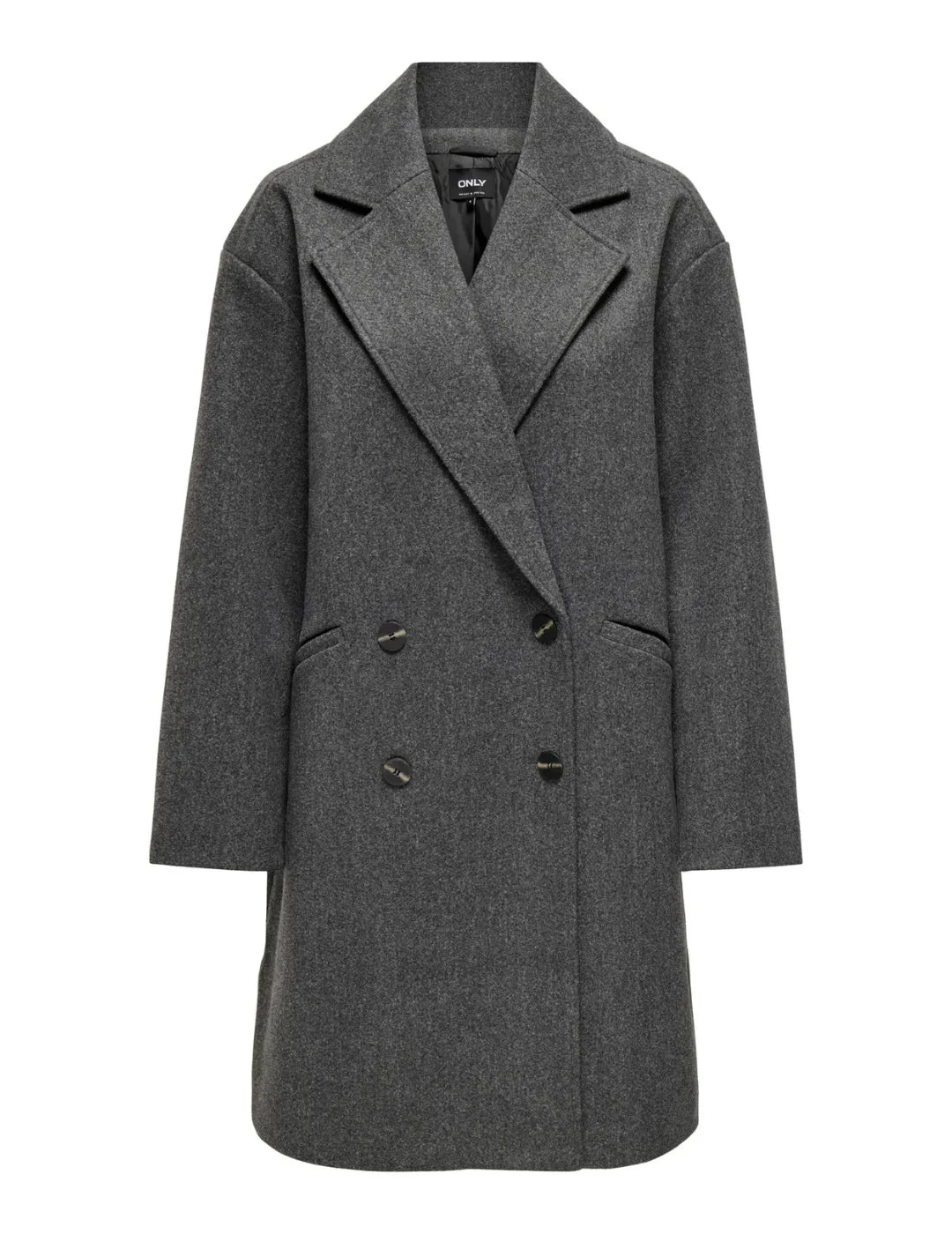Abrigo Paño Oversize ONLY Blake Gris | Bicos de Fío