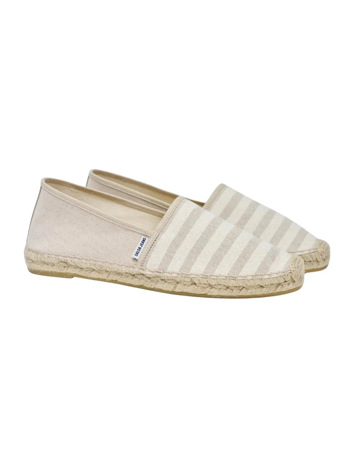 Alpargata Salsa Jeans Rayas Beige | Bicos de Fío