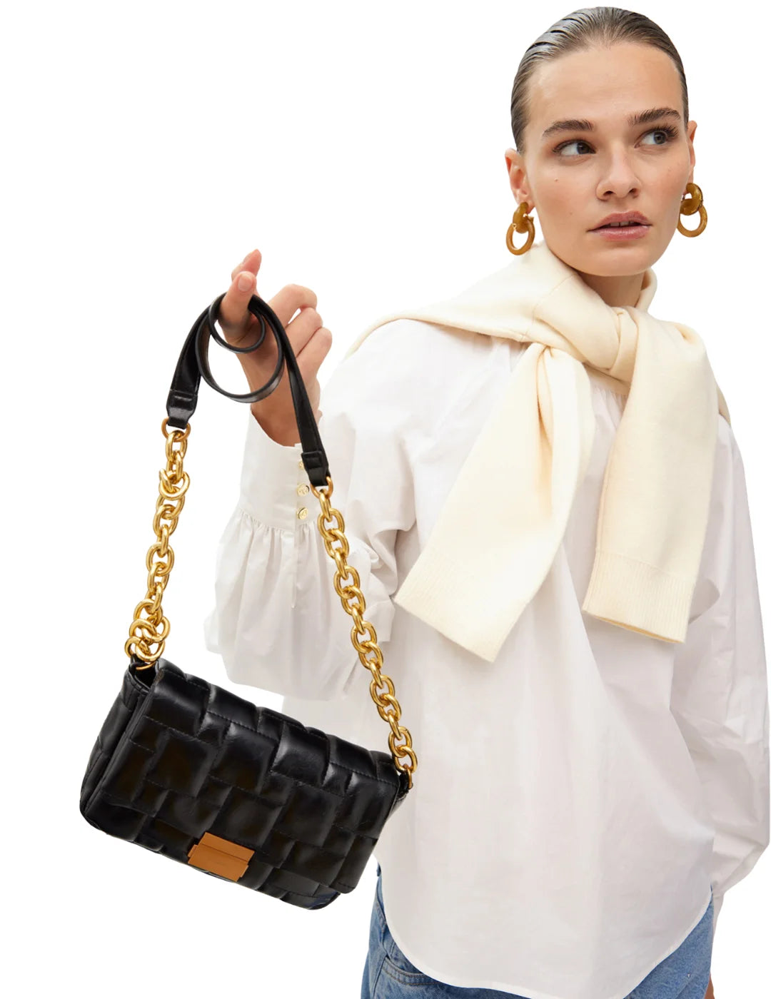 Bandolera Acolchada Lola Casademunt Negro | Bicos de Fío