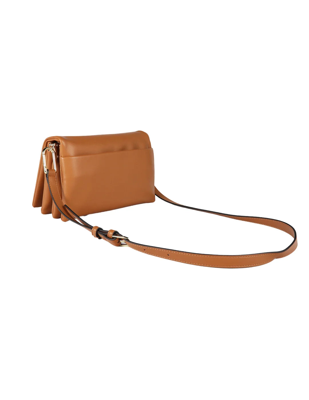 Bandolera Efecto Piel Solapa Lola Casademunt Camel | Bicos de Fío