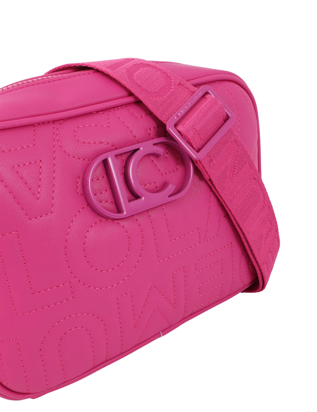 Bandolera Lola Casademunt Pespuntes Fucsia | Bicos de Fío