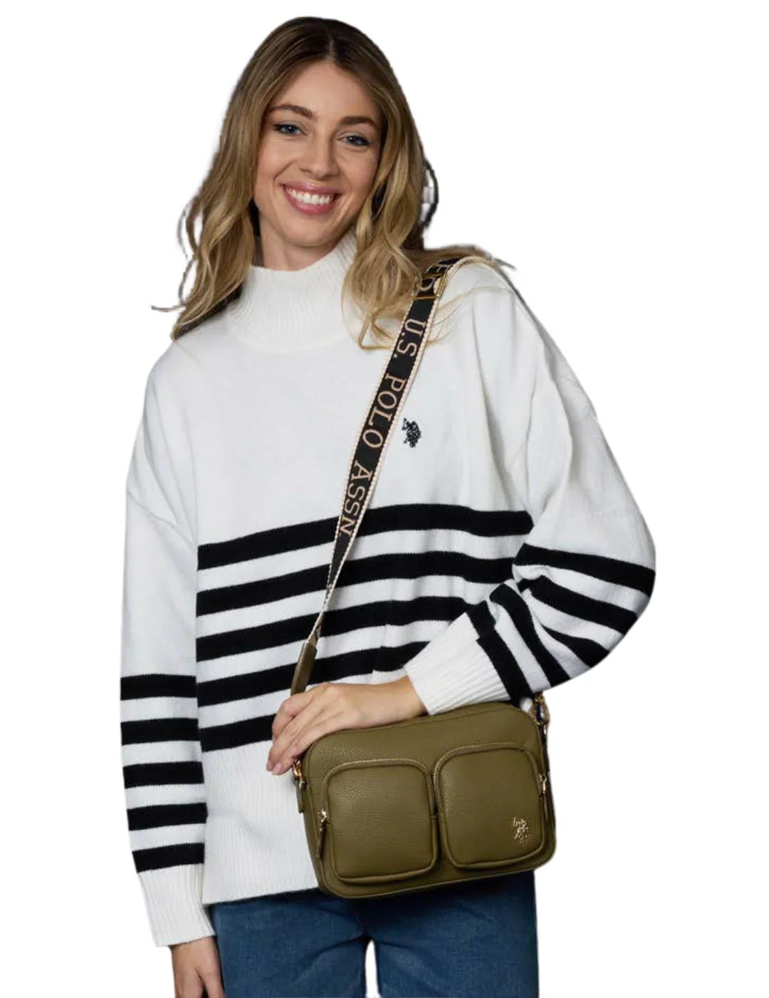 Bandolera Bolsillos US Polo Assn Olive | Bicos de Fío