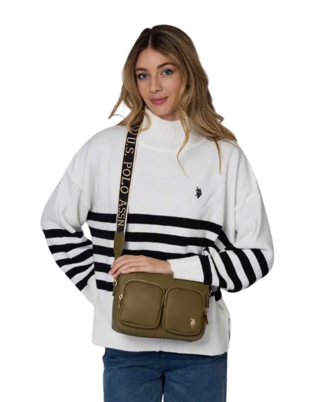 Bandolera Bolsillos US Polo Assn Olive | Bicos de Fío