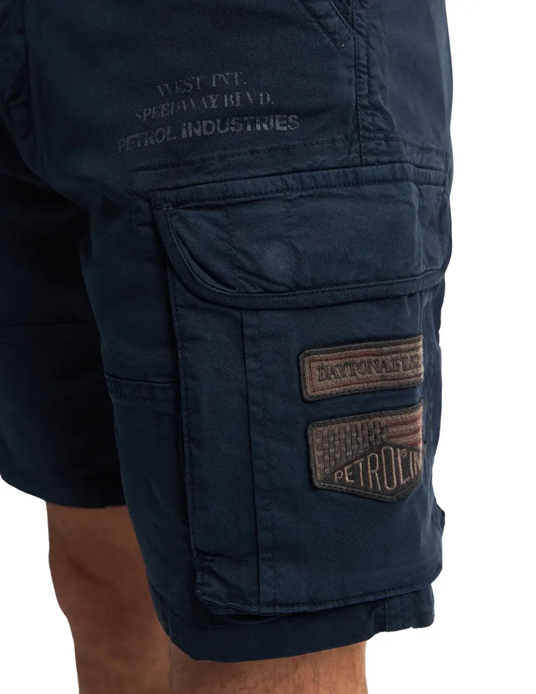 Pantalón Corto Cargo Petrol Industries Azul Marino | Bicos de Fío