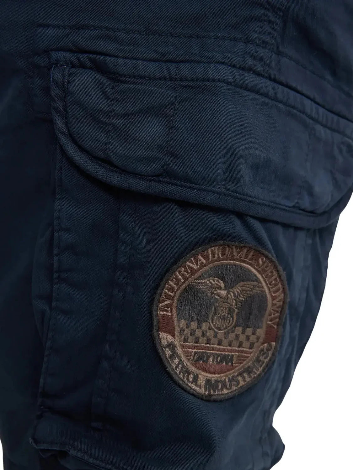 Pantalón Corto Cargo Petrol Industries Azul Marino | Bicos de Fío
