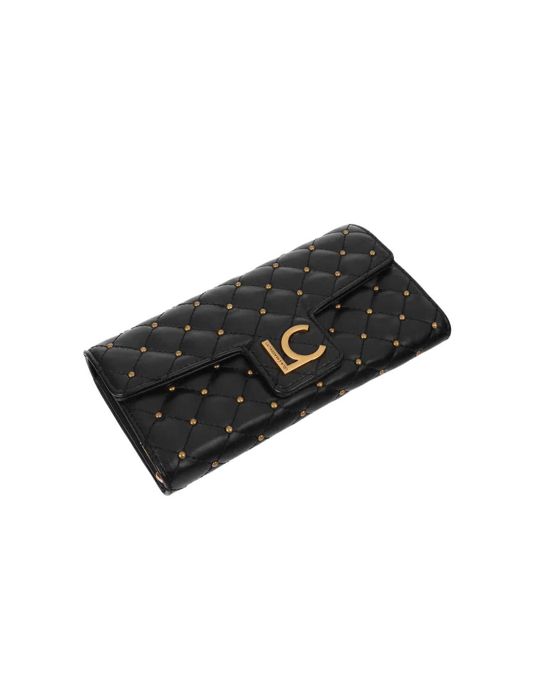 Billetera Lola Casademunt Mini Tachas Negro | Bicos de Fío
