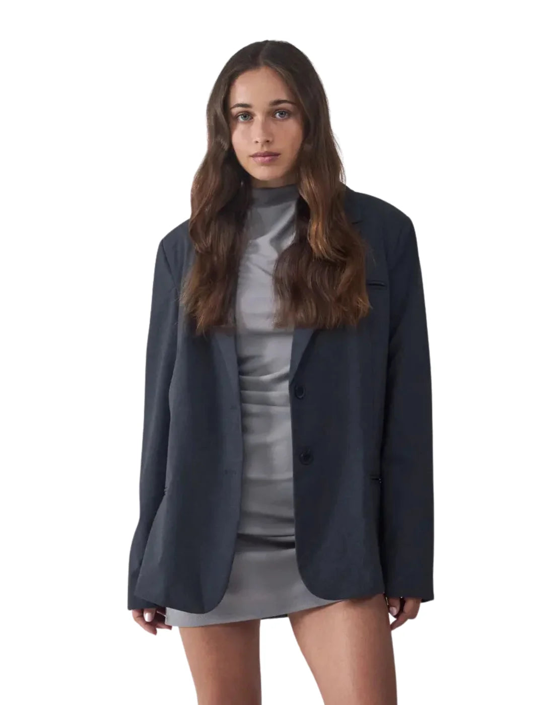 Blazer BALMOHK Basic Gris Oscuro | Bicos de Fío