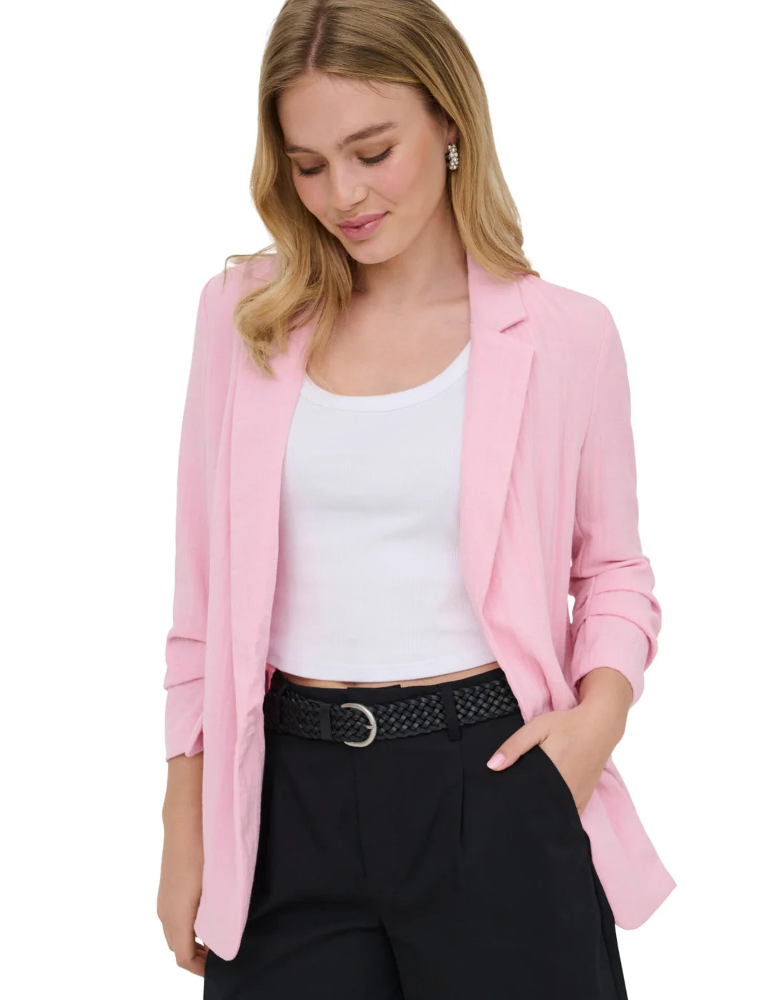 Blazer Lino ONLY Lita Rosa | Bicos de Fío