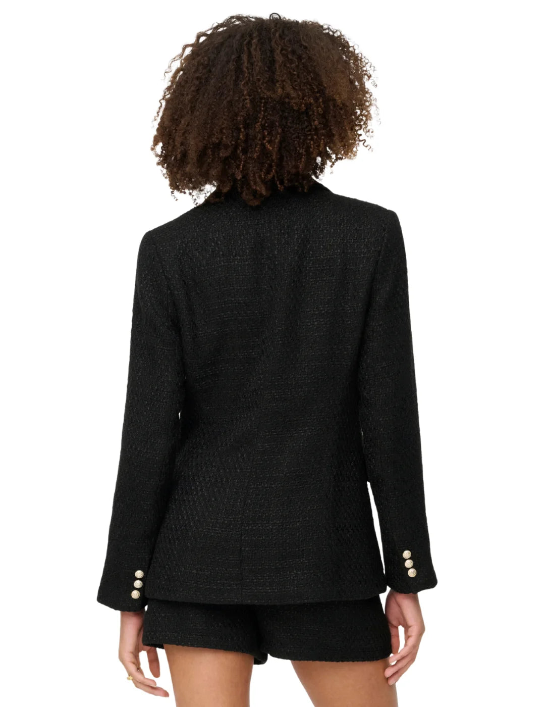 Blazer Boucle ONLY Astrid Negro | Bicos de Fío