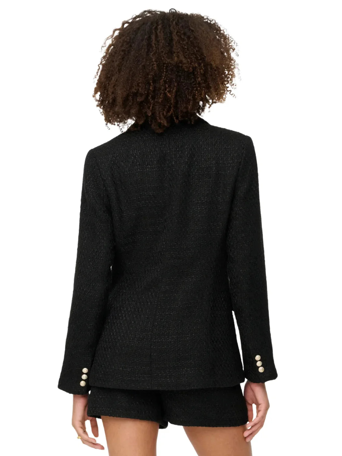 Blazer Boucle ONLY Astrid Negro | Bicos de Fío