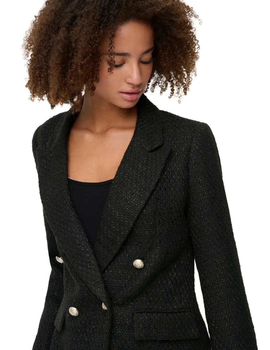 Blazer Boucle ONLY Astrid Negro | Bicos de Fío