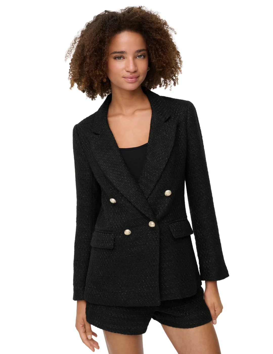 Blazer Boucle ONLY Astrid Negro | Bicos de Fío