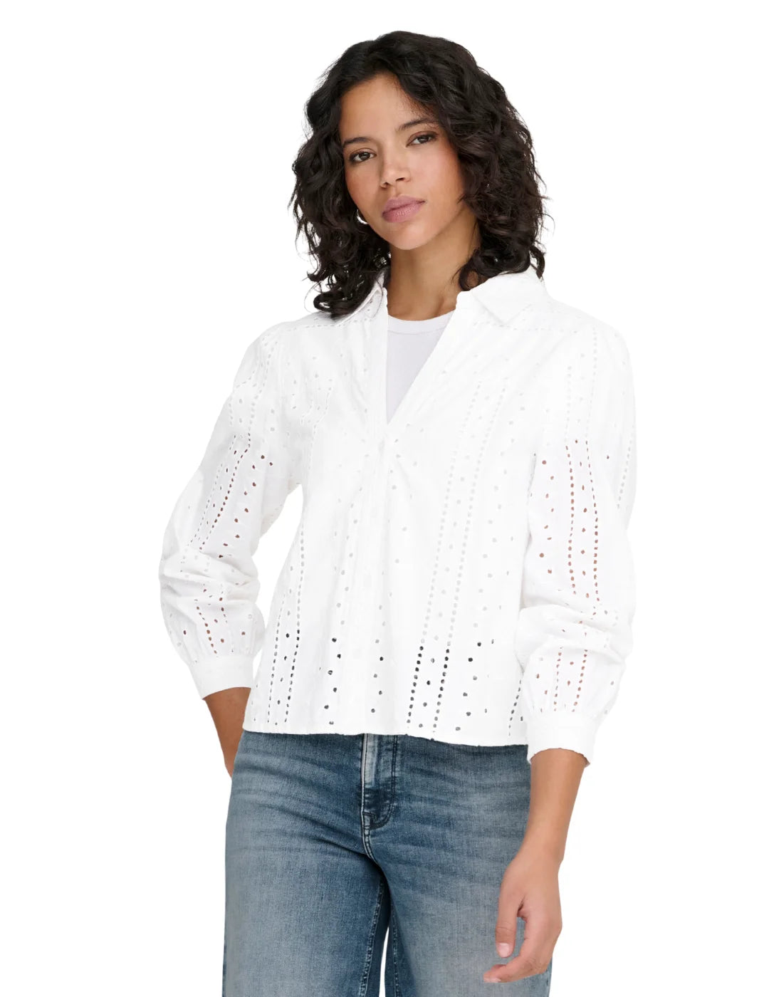 Blusa ONLY Loretta Blanco | Bicos de Fío