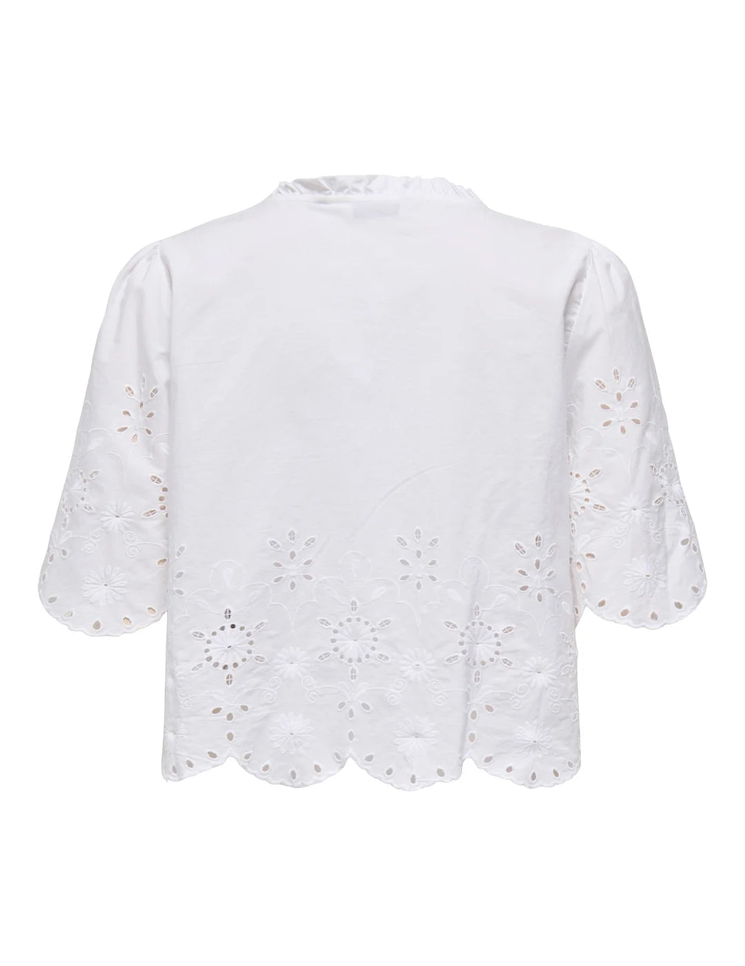 Blusa Corta ONLY Miffy Blanco | Bicos de Fío