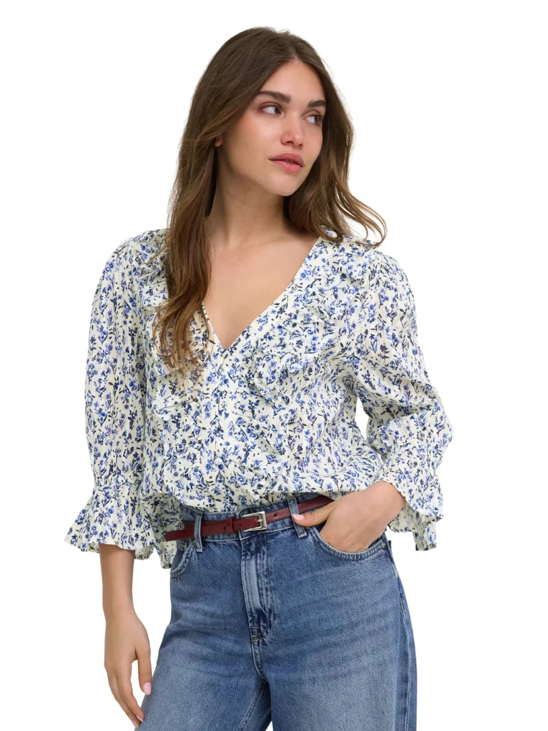 Blusa ONLY Coralie Azul Blusa ONLY Coralie Azul | Bicos de Fío