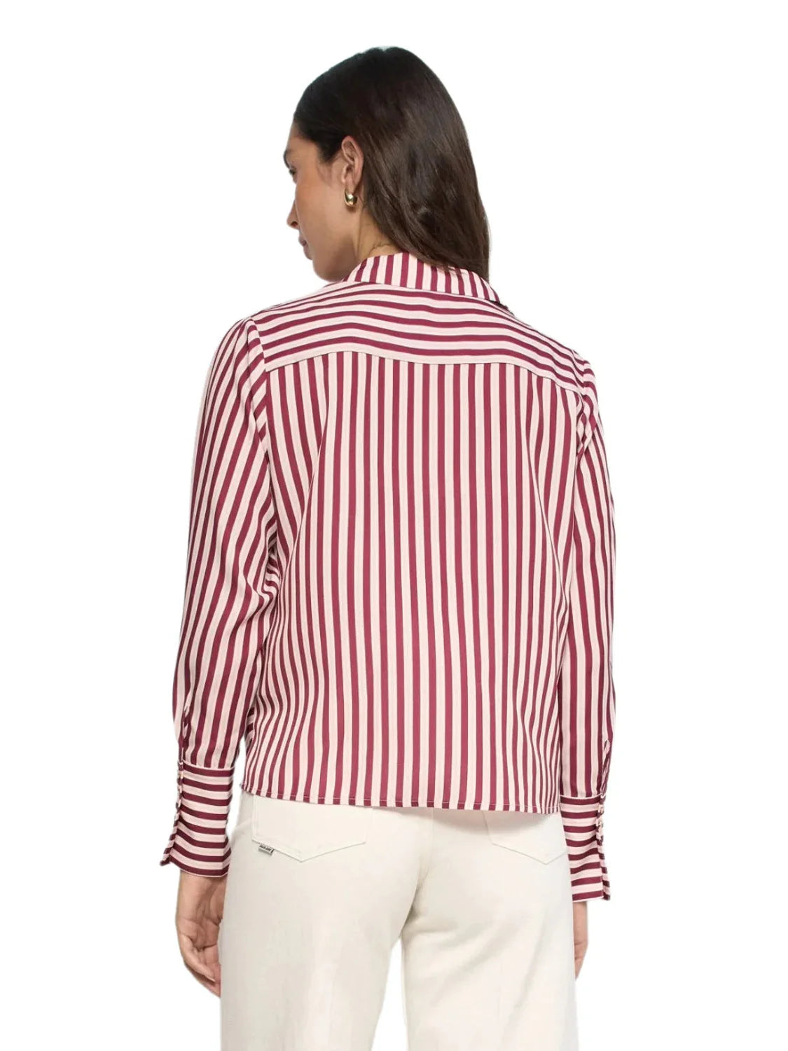 Blusa Satinada Rayas Salsa Jeans Granate | Bicos de Fío