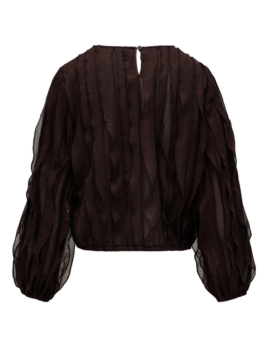 Blusa Volantes Salsa Jeans Chocolate | Bicos de Fío