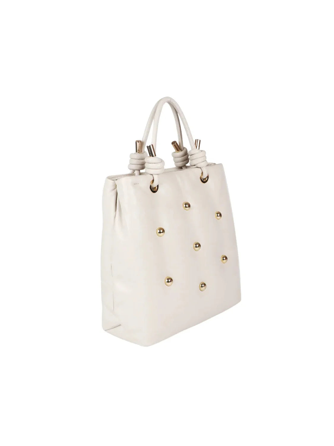 Bolso Lola Casademunt Tachas Crudo | Bicos de Fío