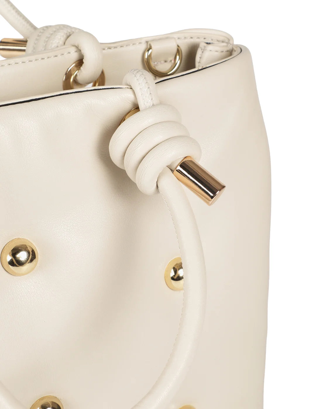 Bolso Lola Casademunt Tachas Crudo | Bicos de Fío