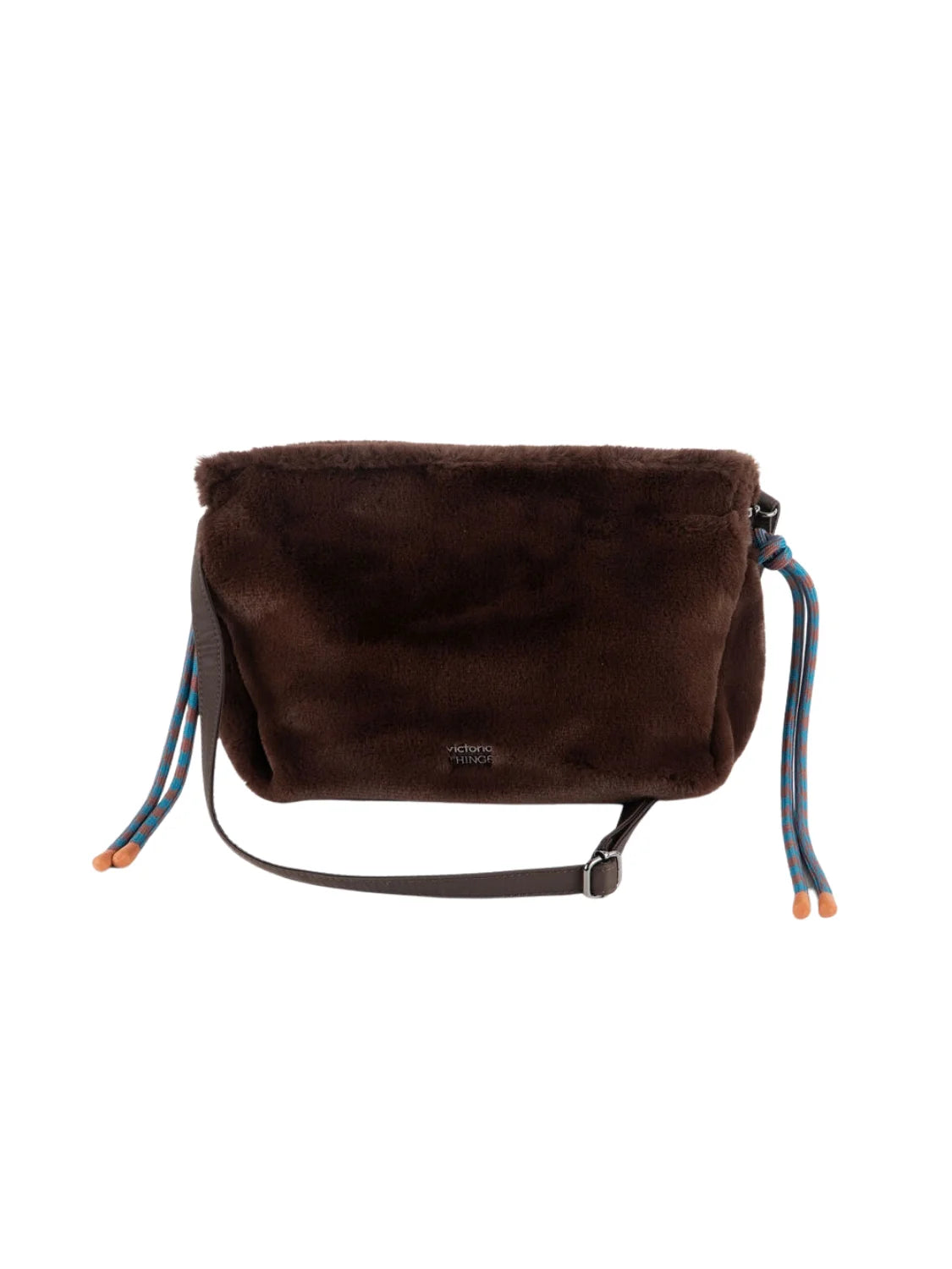Bolso Bandolera Victoria Pelo Marrón | Bicos de Fío