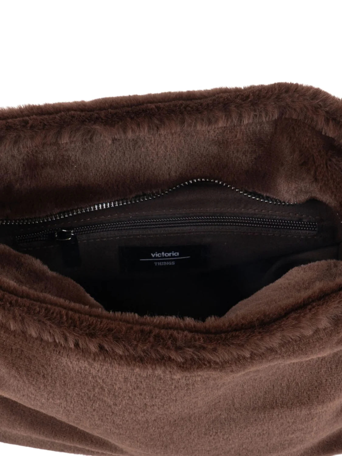 Bolso Bandolera Victoria Pelo Marrón | Bicos de Fío
