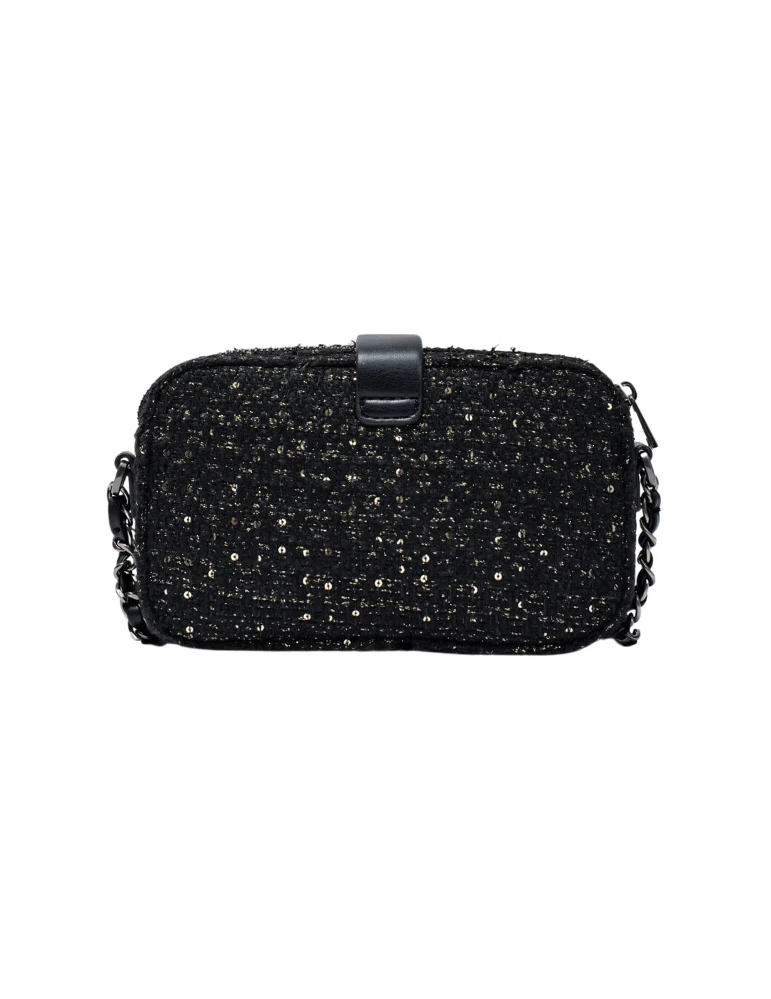 Bolso De Tweed Salsa Jeans Negro | Bicos de Fío