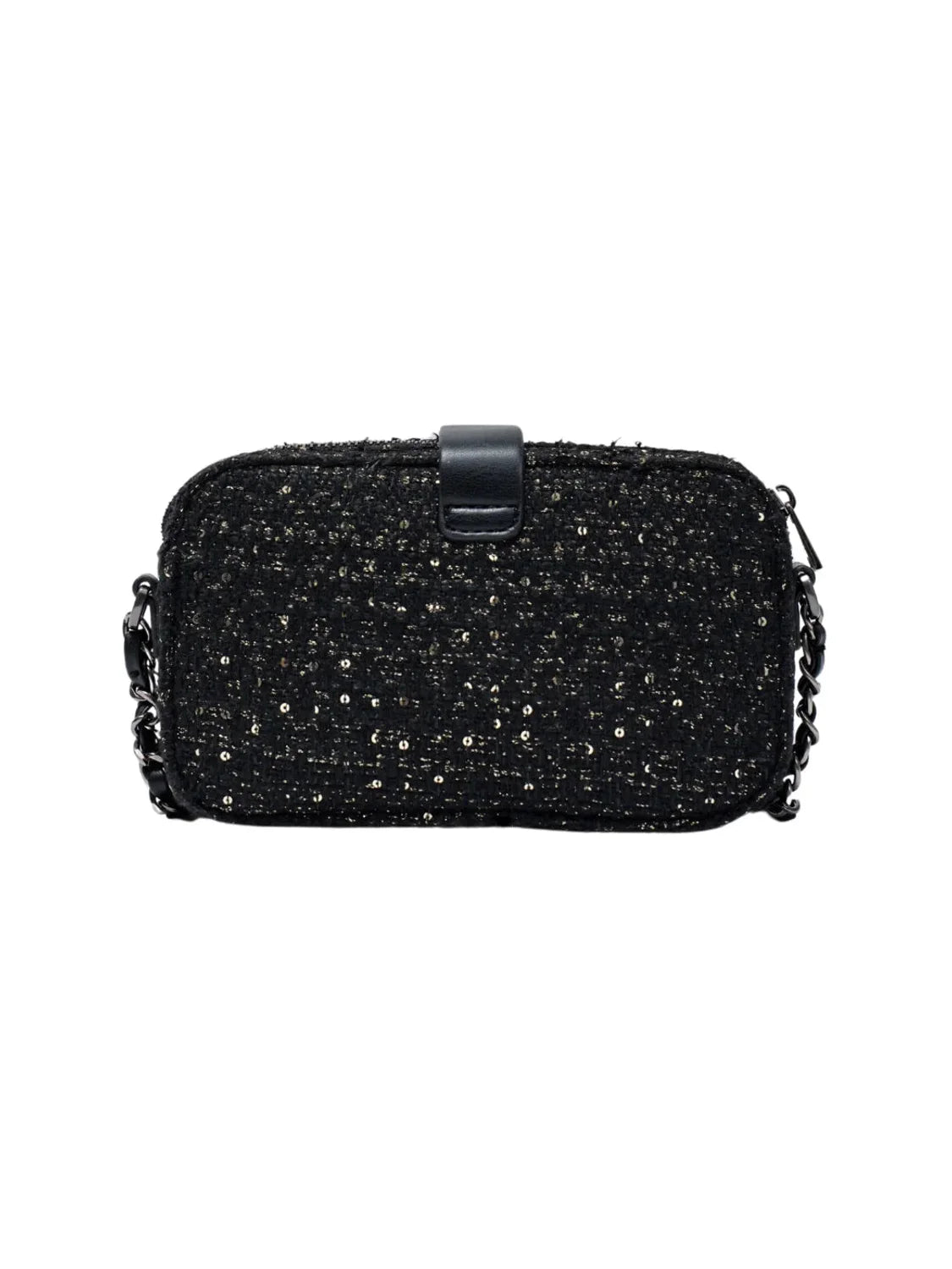 Bolso De Tweed Salsa Jeans Negro | Bicos de Fío