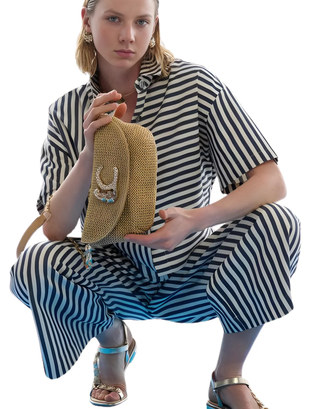 Bolso Evento Lola Casademunt Rafia Beige | Bicos de Fío