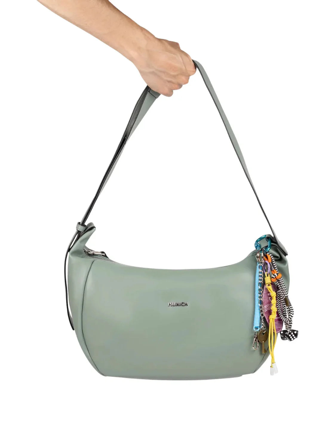 Bolso Hobo Munich Charms Verde Agua | Bicos de Fío