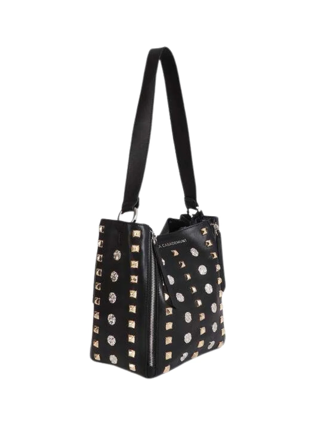 Bolso Hombro Tachas Lola Casademunt Negro | Bicos de Fío