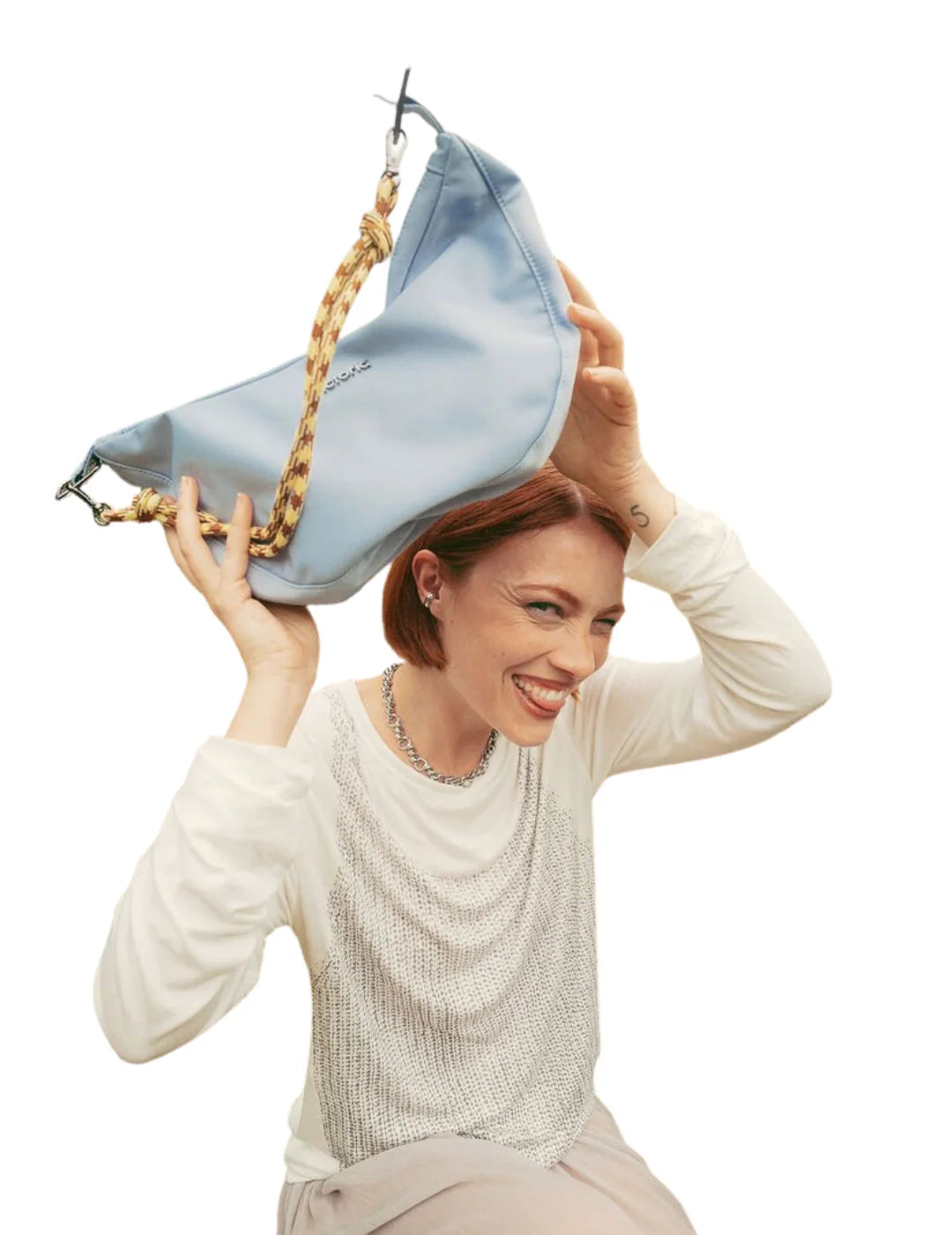 Bolso Media Luna Victoria Azul | Bicos de Fío