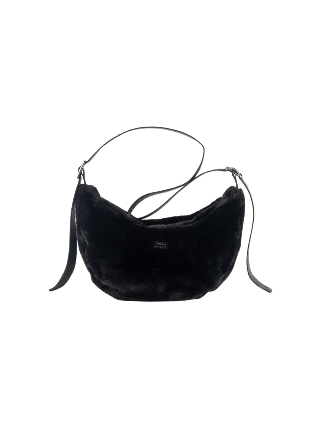 Bolso Riñonera Victoria Pelo Negro | Bicos de Fío