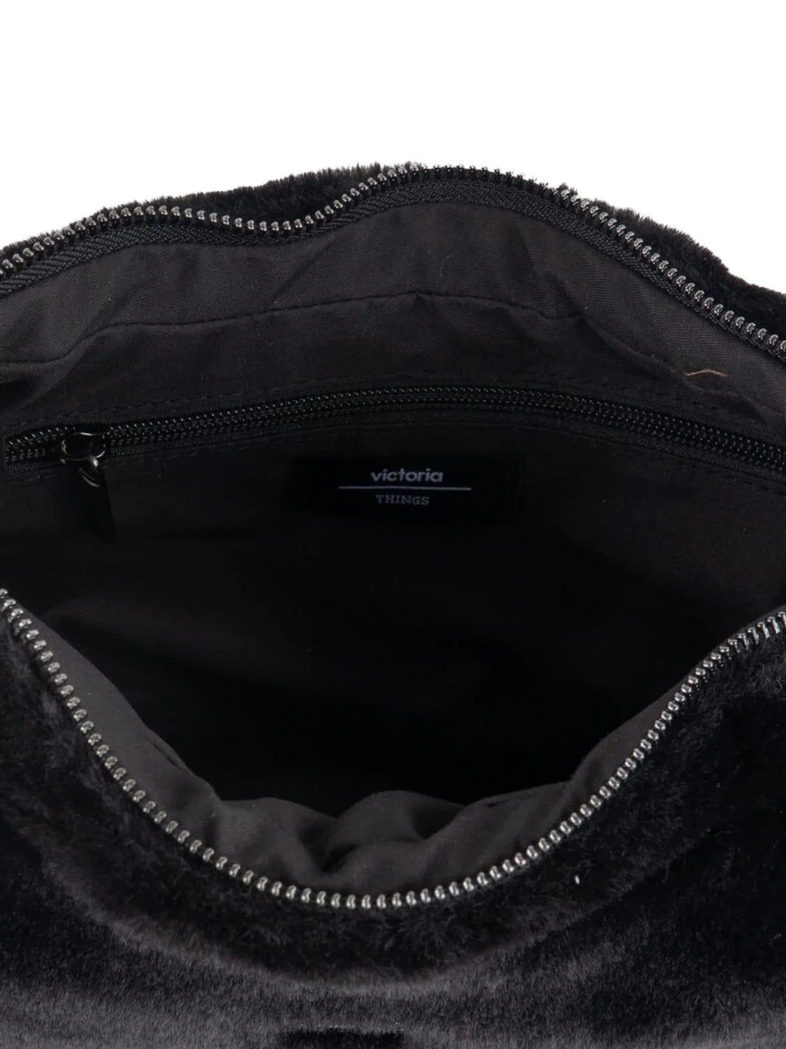 Bolso Riñonera Victoria Pelo Negro | Bicos de Fío