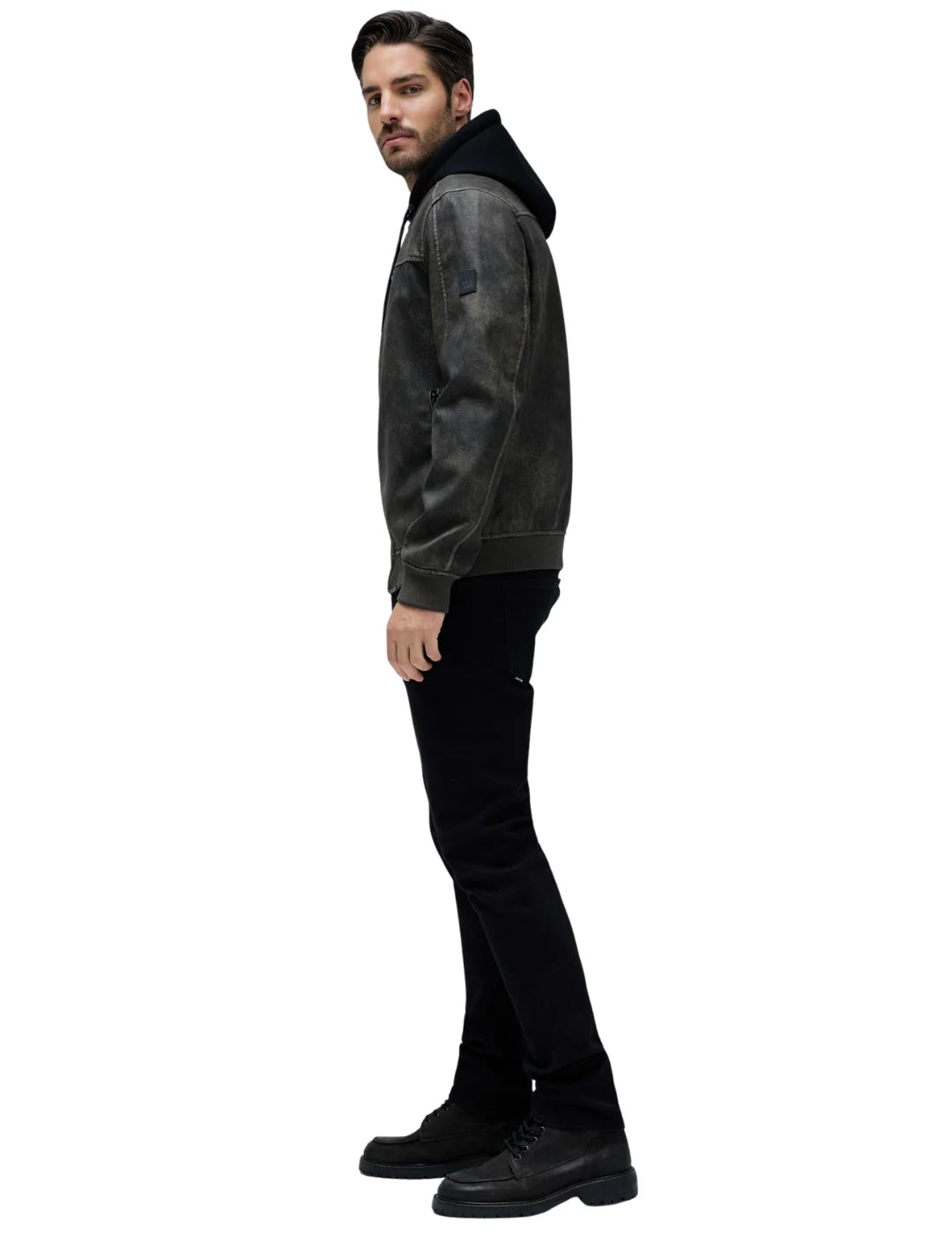 Bomber Cuero Sintético Salsa Jeans Marrón | Bicos de Fío