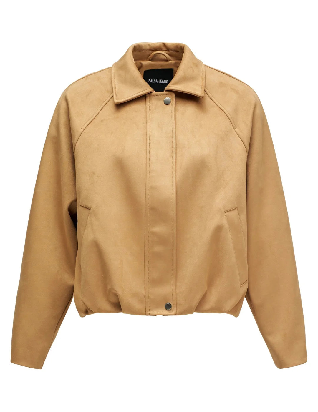 Bomber Efecto Ante Salsa Jeans Marrón | Bicos de Fío