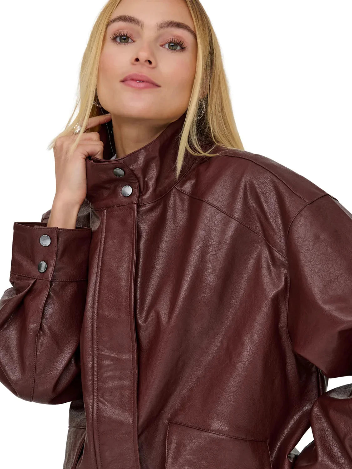 Bomber Polipiel ONLY Julia Granate | Bicos de Fío