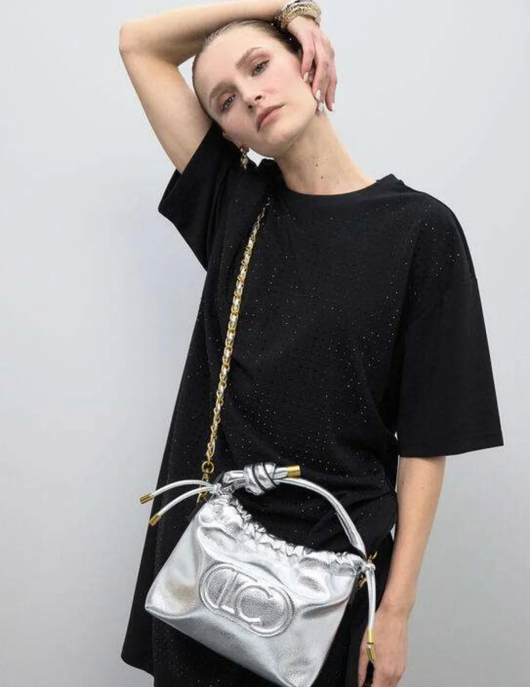 Bombonera Metalizada Lola Casademunt Plata | Bicos de Fío