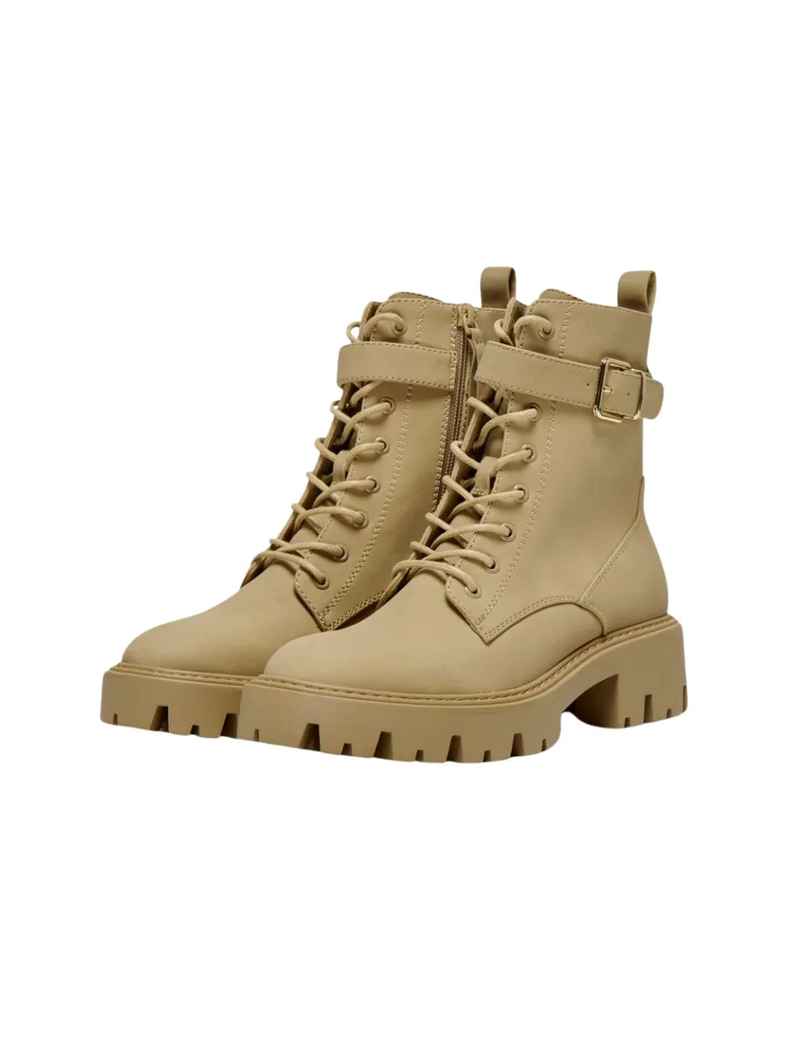 Bota Biker Only Onlbetty Beige | Bicos de Fío