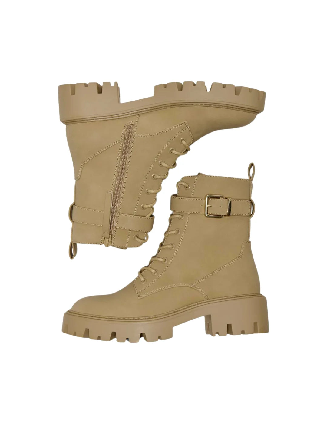 Bota Biker Only Onlbetty Beige | Bicos de Fío