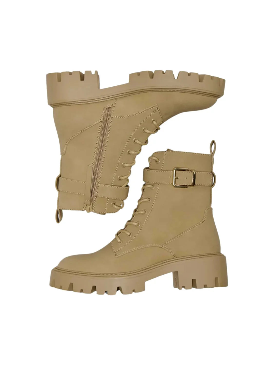 Bota Biker Only Onlbetty Beige | Bicos de Fío