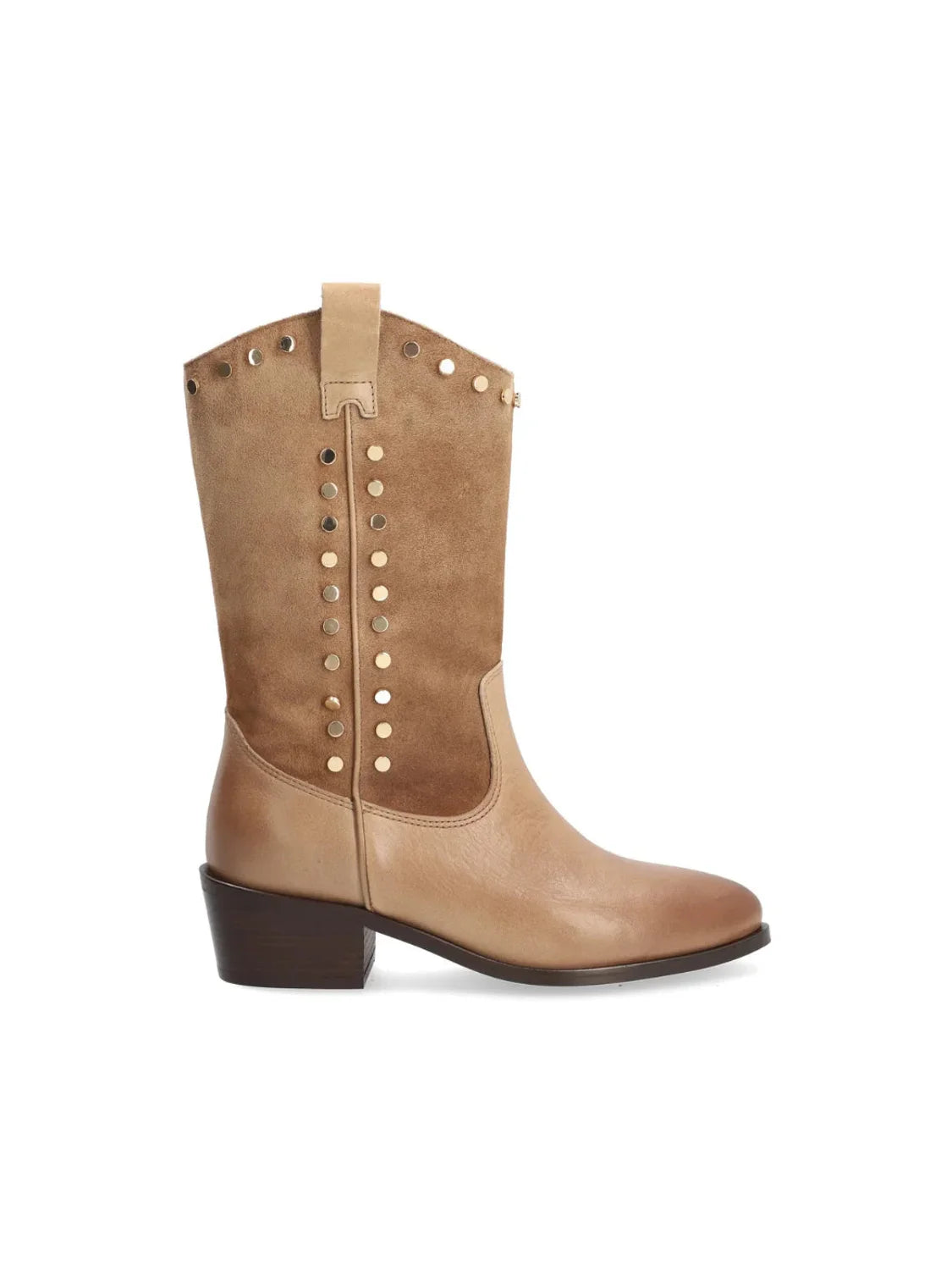 Botas Camperas ALPE Queens Tachas Marrón | Bicos de Fío