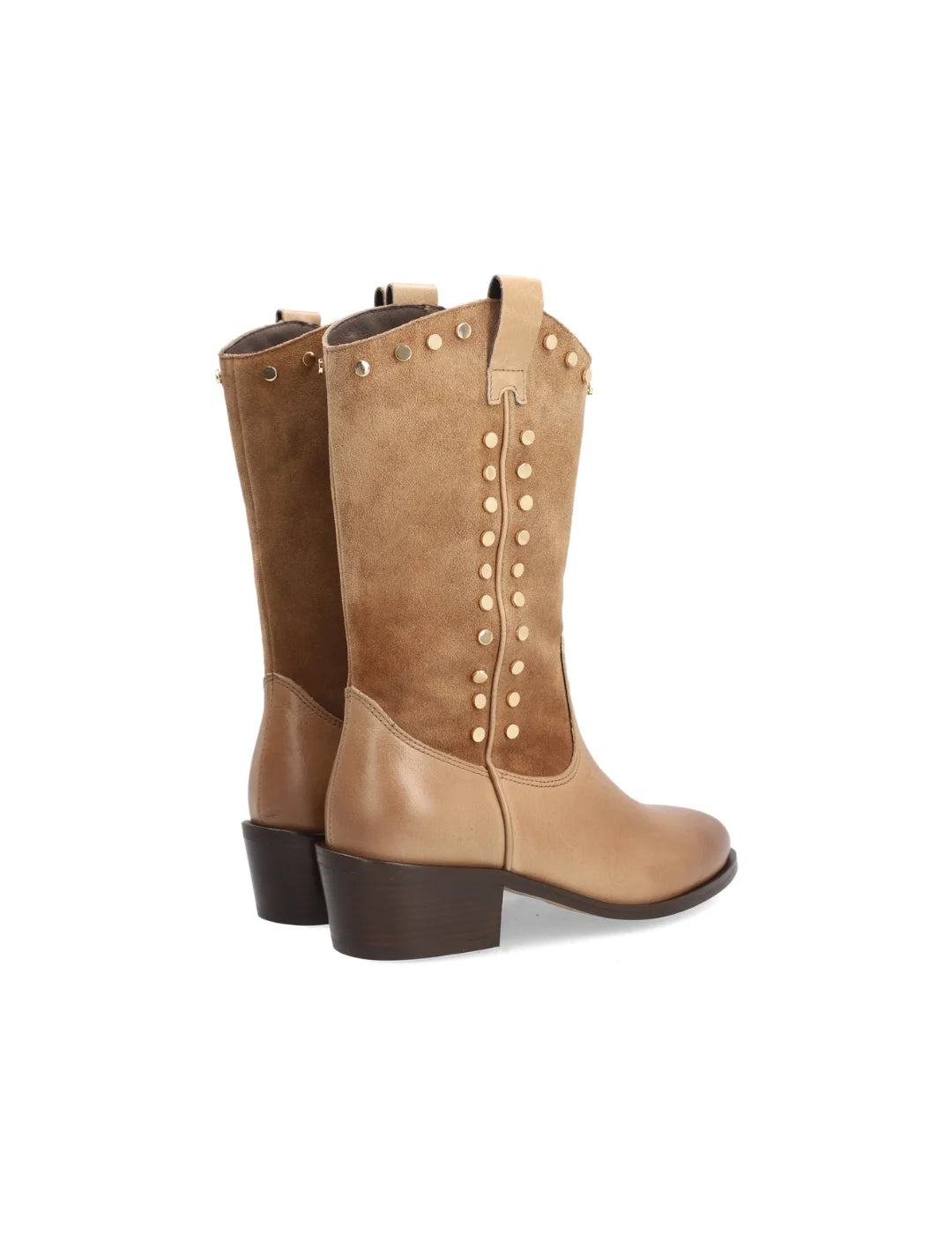 Botas Camperas ALPE Queens Tachas Marrón | Bicos de Fío